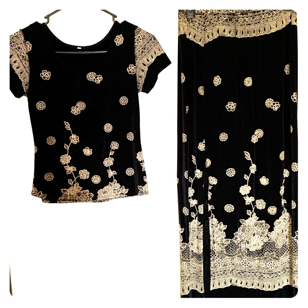 Beautiful Vintage Shirt & Skirt Set